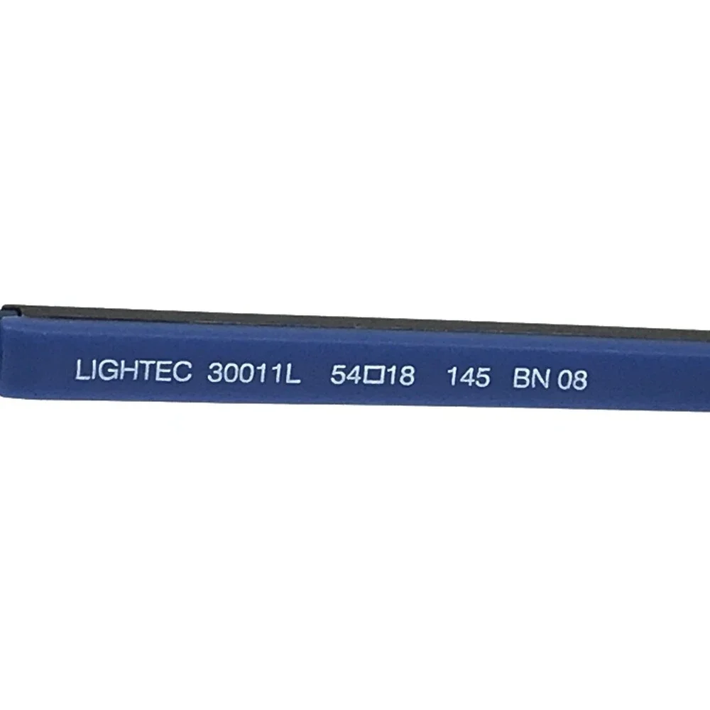 Lightec by Morel Eyeglasses Frames 30011L BN08 Black Blue Square 54-18-145